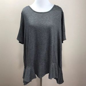 💐Botanique Heathered Gray Tunic 2X Sharkbite